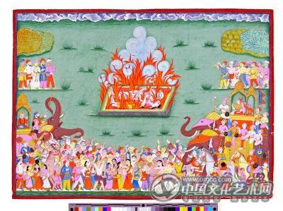 “佩什瓦”马达夫拉奥之妻拉马白殉夫仪式图.jpg “佩什瓦”马达夫拉奥之妻拉马白殉夫仪式图.jpg