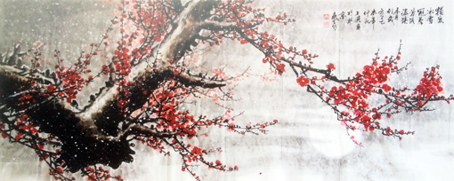 冉凤岭作品《独凌冰雪冠群芳 冰姿铁骨耐岁寒 》 冉凤岭作品《独凌冰雪冠群芳 冰姿铁骨耐岁寒 》