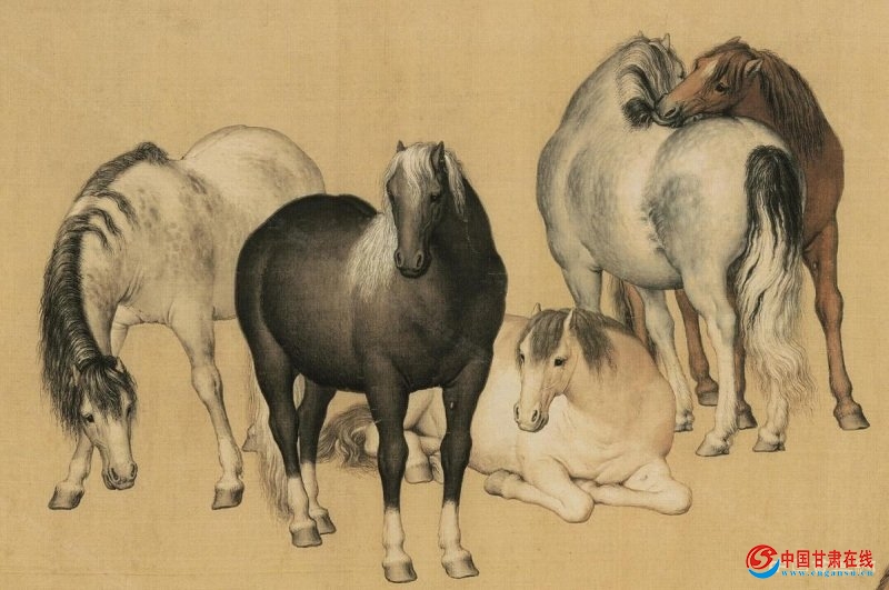 郎世宁《八骏图》