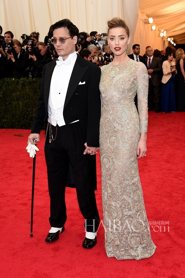 2014 Met Gala̺㣺Լᡤ (Johnny Depp)  (Ralph Lauren) Black Label÷ءϣ (Amber Heard) ղ͵˹ (Giambattista Valli) 