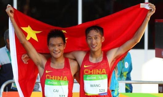 第12金!王镇蔡泽林20公里竞走包揽金银